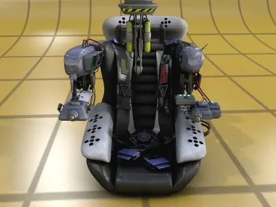 Futuristic Seat Color 3D model