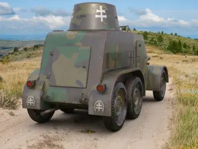 OA vz 30 Armoured Car Slowak Mental Ray 3D model