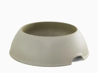 Plastic Dog Bowl A 05 Low-poly 3D model