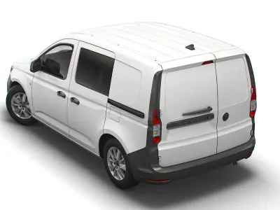 Volkswagen Caddy Commerce Van DoubleCab 2021 3D model