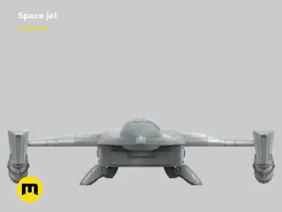 Fantasy Space Jet 3D print model