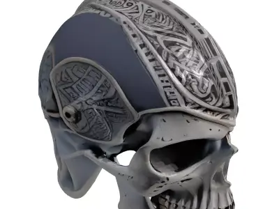 Dark Fantasy Skull Helmet 3D model