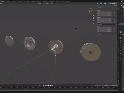Car Brake Disc  Industrial Brake Pad System Combo Pack Low-poly 3D model