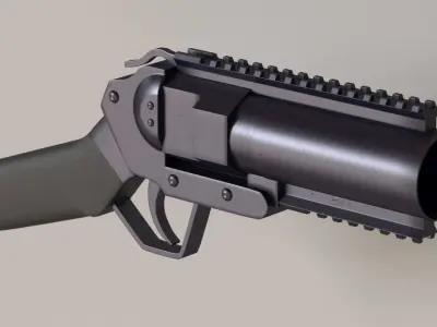  Musketon Weapon Gun Low-poly 3D model