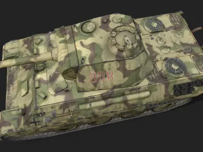 Panzer 5 tank Low-poly 3D model