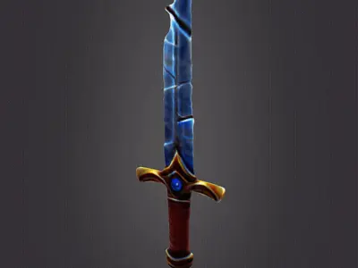 Broken sword 3D print model