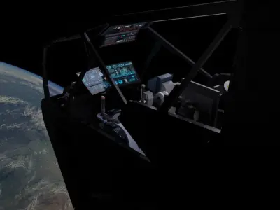 Sci - Fi Cockpit Low-poly 3D model