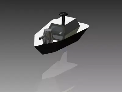 Unmanned patrol boat Free 3D model
