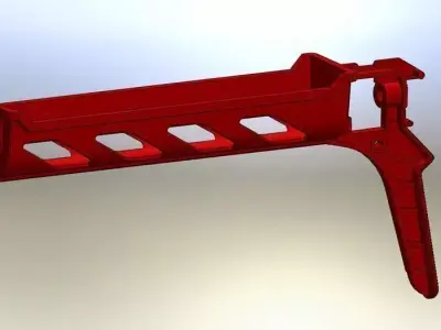 Silicon pistol main part Free 3D model