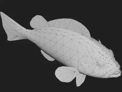 Scorpionfish Low-poly 3D model