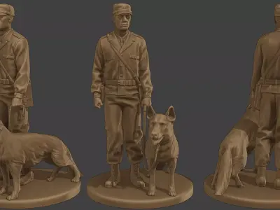 Czechoslovak communist Police K9 001 3D print model