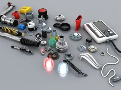 Electronic Technic Parts 3D model