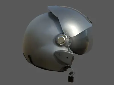 MSA Gallet LA100 Jet Pilot Flight Helmet 3D model