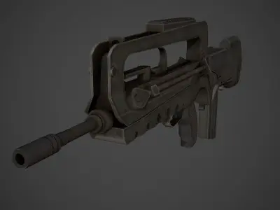 Famas F1 Low Poly Low-poly 3D model