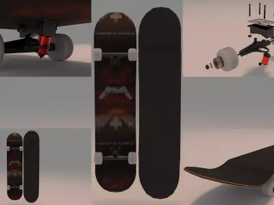 Master of Puppets Metallica Skateboard 3D model
