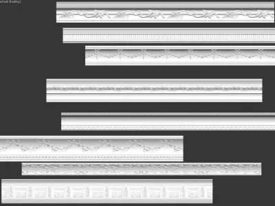 Cornice Collection 200 Item 3D model Free 3D model