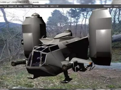 copter militari ecivil 3D model