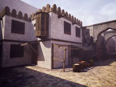 Modular Arab City Low-poly 3D model