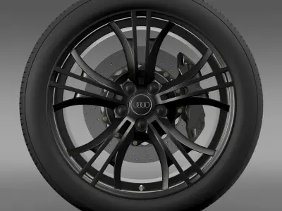 Audi R8 V10 plus 2013 wheel 3D model