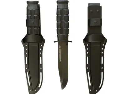 Knife tactical scabbard Low-poly 3D model