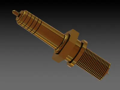 Spark plug of a petrol engine 3D model