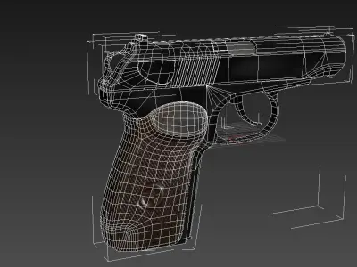 Makorov Pistol  Low-poly 3D model
