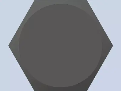 Bolt Partial Thread Hexagonal Head M14x50mm 3D model