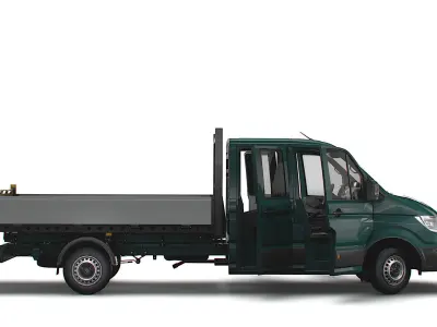 VW Crafter Double Cab Tipper HQ Interior 2023 3D model