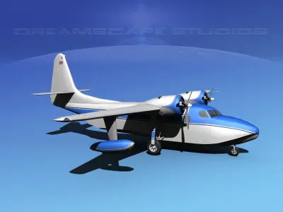 Grumman G-73 Mallard V04 3D model