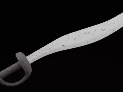 Moon Sword Weapon Low-poly 3D model