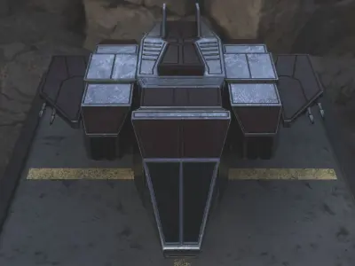 Scifi City Jet Free low-poly 3D model