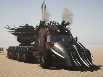 Mad-max truck The Ripper 3D model