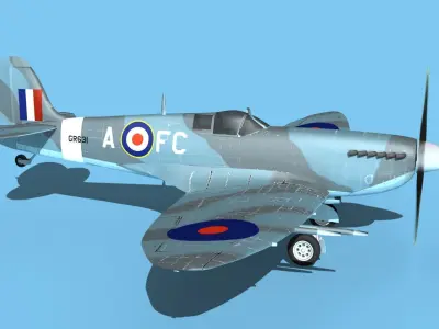 Supermarine Spitfire MkXII V03 3D model