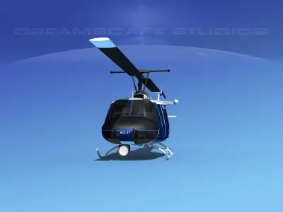 Bell 204 State Police 3D model