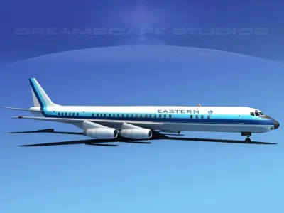 Douglas DC-8-63 Eastern Airlines 3 3D model