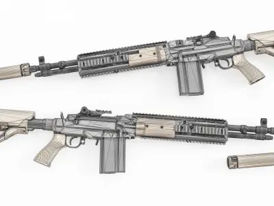 MK14 MOD1 Enhanced Battle Rifle 3D model