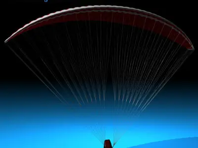 Red Paraglider 3D model
