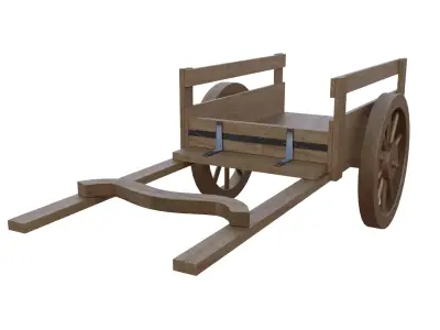 Garden Cart Low-poly 3D model purchase