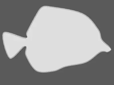 Yellow Tang Tropical Fish  3D model