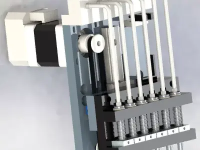 Filling head with motor sending unit 3D model