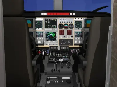 Beechcraft Starship 2000 T16 3D model