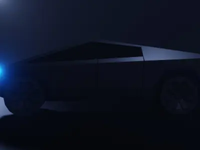 Tesla Cybertruck Low-poly 3D model