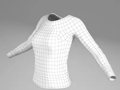 T Shirts for woman Free low-poly 3D model