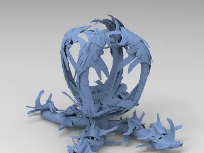 Transformer tail architecture 3 Low-poly 3D model