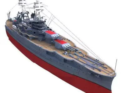 BB-39 USS Arizona 1941 Battleship 3D model
