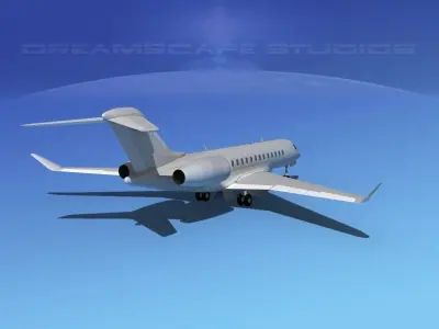 Bombardier Global 5000 Bare Metal 3D model