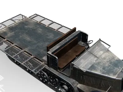 SdKfz7 Sonderkraftfahrzeug7 - ww2 Germany Half-track - 3D model
