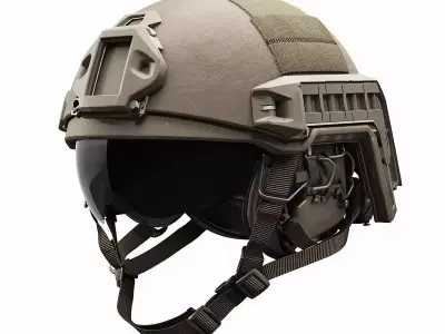 Tactical Ballistic Flight Helmet 3D Model Low-poly 3D model