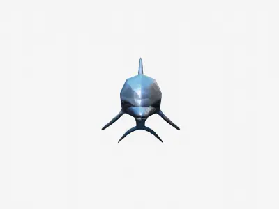 3d Model Bottlenose Dolphin In A Blue Water 3D model