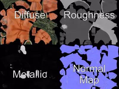 Muscular Male Soldier model pack Low-poly 3D model